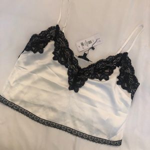 Dynamite cropped silk camisole